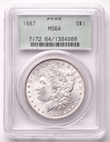 1887 Morgan Silver Dollar OGH (PCGS MS64) at PristineAuction.com