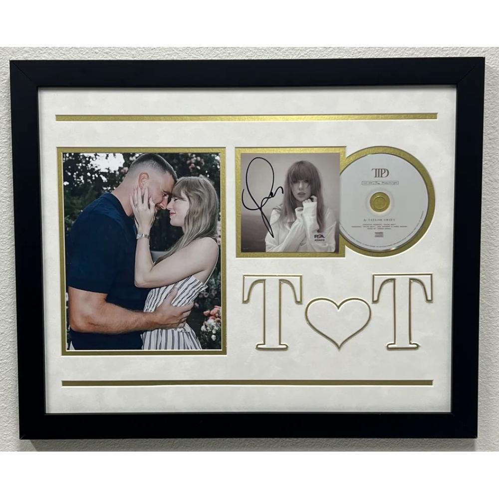 Taylor Swift Signed "The Tortured Poets Department" Custom Framed CD Insert Display (PSA) at PristineAuction.com