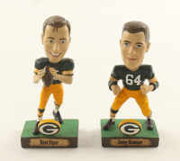 Bart Starr & Jeremy Kramer Packers Legends of Lambeau 5" Ceramic Bobbleheads at PristineAuction.com