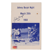 Johnny Bucyk Signed 1968 Johnny Bucyk Night Program (Bucyk) at PristineAuction.com