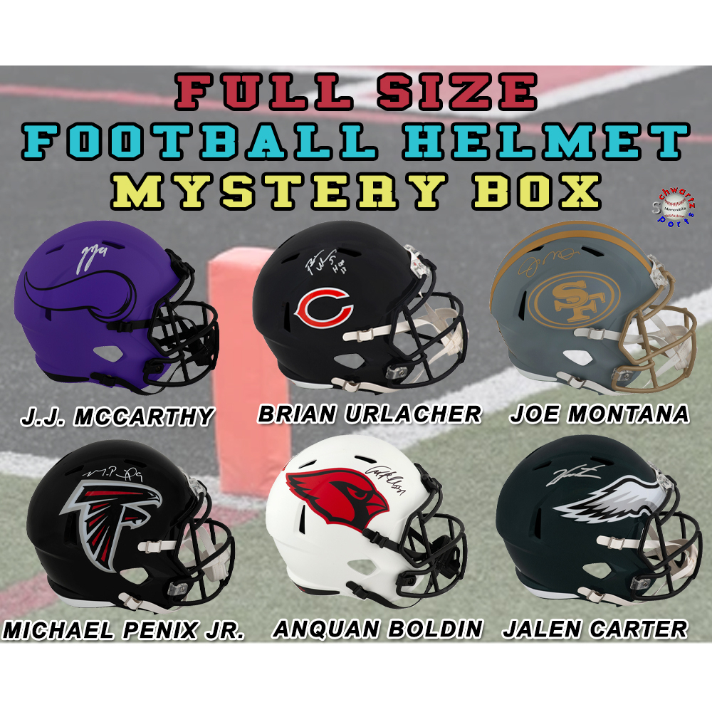 Full Size Football Helmet Signed Mystery Box - Series 34 (Limited to 150) - Schwartz Sports at PristineAuction.com