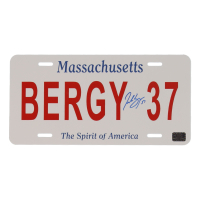 Patrice Bergeron Signed 6x12 Aluminum License Plate (Bergeron) at PristineAuction.com