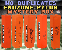 NO DUPLICATES (Players) Signed Football Endzone Pylon Mystery Box - Series 15 (Limited to 80) - Schwartz Sports at PristineAuction.com