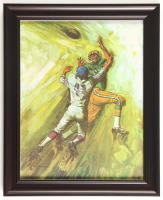 1966 Bruce Bromberger Packers "The Catch" Custom Framed Art Print Display at PristineAuction.com