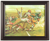 1966 Bruce Bromberger Packers "Touchdown" Custom Framed Art Print Display at PristineAuction.com