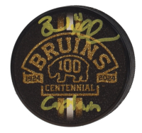Brad Marchand Signed Bruins Logo Hockey Puck Inscribed "Captain" (Marchand) at PristineAuction.com