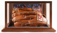 Nolan Ryan Signed Rawlings Glove With Nameplate Display Case Inscribed "324 Wins, 5714 KS, 7 No-Hitters" with Photo (PSA) at PristineAuction.com
