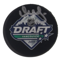 Vasily Podkolzin Signed 2019 Canucks Draft Hockey Puck (Beckett) at PristineAuction.com