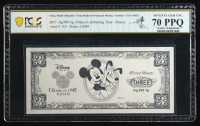 2015 China Banknote, Golddeal - TEST NOTE "Disney Celebrating Time" 3 grams .999 Fine Silver (PCGS Seventy Gem Unc 70 PPQ) at PristineAuction.com