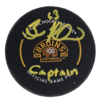 Brad Marchand Signed Bruins Logo Hockey Puck Inscribed "Captain" (Marchand) at PristineAuction.com