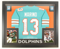 Dan Marino Signed Custom Framed Career Stat Jersey Display (Beckett) at PristineAuction.com