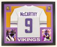 J.J. McCarthy Signed Custom Framed Jersey Display (Beckett) at PristineAuction.com