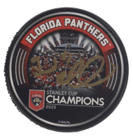 Brad Marchand Signed Panthers 2025 Stanley Cup Champions Commemorative Hockey Puck (Marchand) at PristineAuction.com
