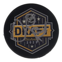 David Reinbacher Signed 2023 NHL Draft Logo Hockey Puck (JSA) at PristineAuction.com