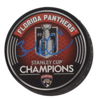 Brad Marchand Signed Panthers 2025 Stanley Cup Champions Commemorative Hockey Puck (Marchand) at PristineAuction.com