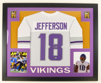 Justin Jefferson Signed Custom Framed Jersey Display (Beckett) at PristineAuction.com