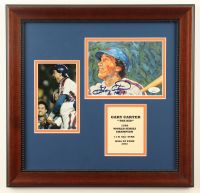 Gary Carter Signed Mets Custom Framed Matted Photo Display Inscribed "HOF 03" (JSA) at PristineAuction.com