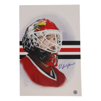 Ed Belfour Signed Blackhawks 12x18 Numbered Lithograph (AJ's Sports World) at PristineAuction.com
