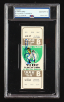Larry Bird Signed 1982 Playoffs at Boston Garden Ticket Stub (PSA | Autograph Grade 10) at PristineAuction.com