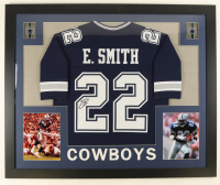 Emmitt Smith Signed Custom Framed Jersey Display (JSA) at PristineAuction.com