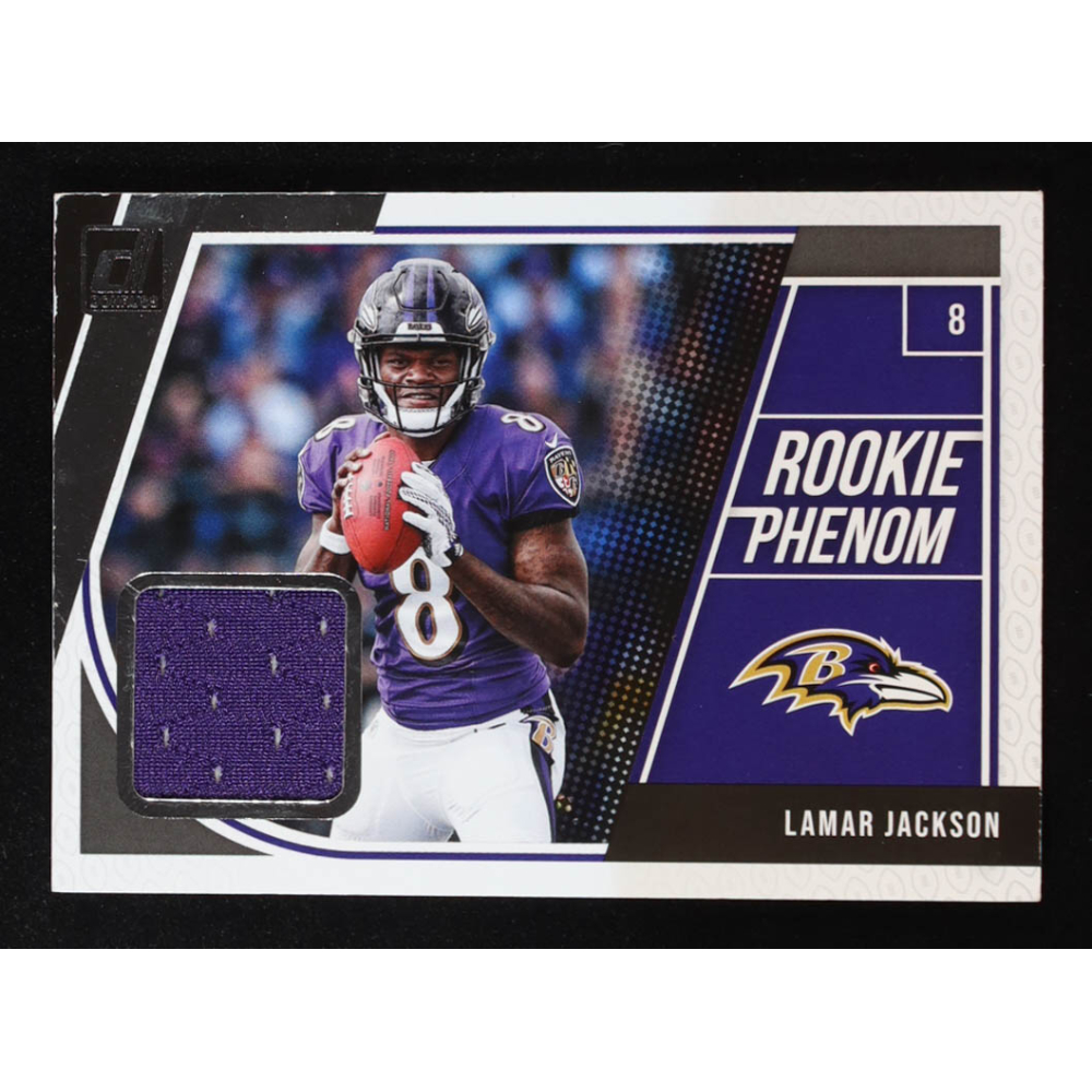 Lamar Jackson 2018 Donruss Rookie Phenom Jerseys #17 RC at PristineAuction.com