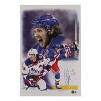 Artemi Panarin Signed Rangers 12x18 Numbered Lithograph (Beckett) at PristineAuction.com