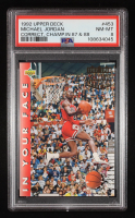 Michael Jordan 1992 Upper Deck Correct, Champ.in 87 & 88 #453 (PSA 8) at PristineAuction.com