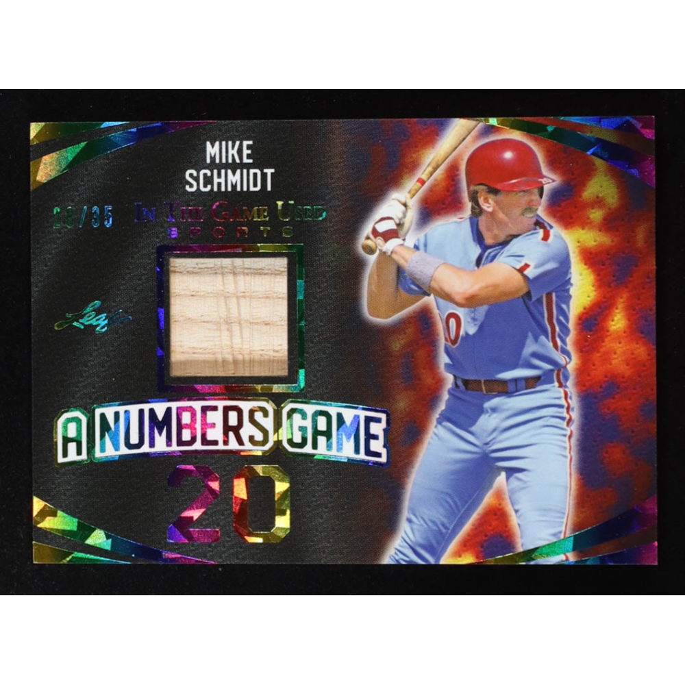 Mike Schmidt 2024 Leaf ITG Used Sports A Numbers Game 20 Crystal Rainbow #ANG36 #28/35 at PristineAuction.com