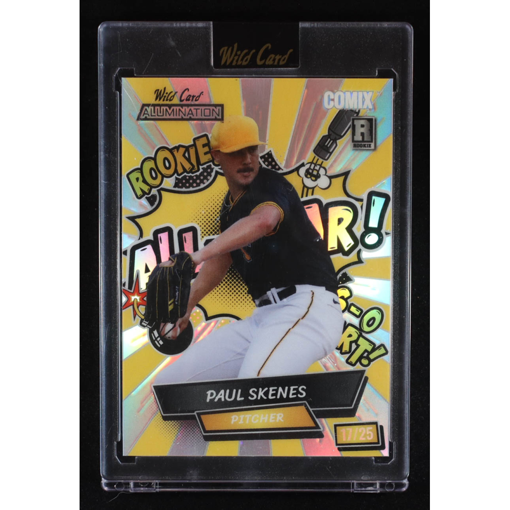 Paul Skenes 2024 Wild Card Alumination Comix All-Star! Prismatic Silver #ACYAPS2 RC #17/25 at PristineAuction.com