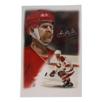 Lanny McDonald Signed Flames 12x18 Numbered Lithograph (AJ's Sports World) at PristineAuction.com