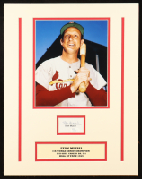 Stan Musial Signed Cardinals 14x18 Custom Matted Cut Display (JSA) at PristineAuction.com