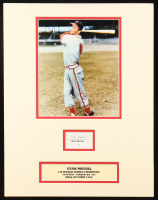 Stan Musial Signed Cardinals 14x18 Custom Matted Cut Display (JSA) at PristineAuction.com