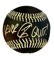 Robert O'Neill Signed Black Leather Baseball Inscribed "Never Quit" (PSA) at PristineAuction.com