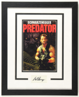 Arnold Schwarzenegger Signed "Predator" Custom Framed Cut Display With Photo (ACOA) at PristineAuction.com