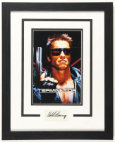 Arnold Schwarzenegger Signed "The Terminator" Custom Framed Cut Display With Photo (ACOA) at PristineAuction.com