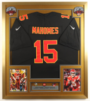 Patrick Mahomes Custom Framed Jersey Display with Title Plaque & (3) Super Bowl Pins at PristineAuction.com