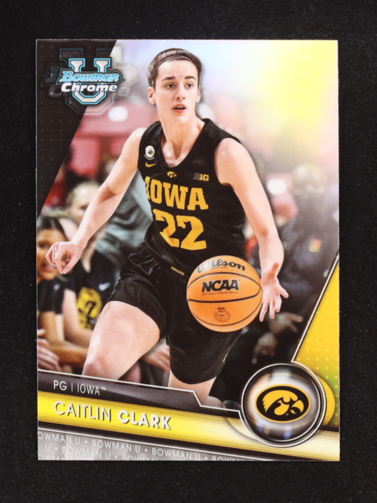 Caitlin Clark 2023-24 Bowman Chrome University Refractors #34 RC