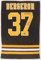 Patrice Bergeron Signed #37 Jersey Swatch Inscribed "20th Captain In Bruins History"  (Bergeron) at PristineAuction.com