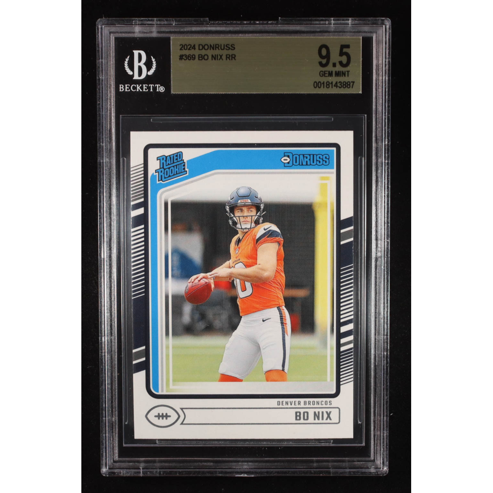 Bo Nix 2024 Donruss #369 RR RC (BGS 9.5) at PristineAuction.com