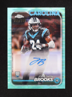 Jonathon Brooks 2024 Topps Chrome Rookie Autographs Aqua Sonar Refractors #RAJBR #150/199 RC at PristineAuction.com