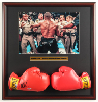 Mike Tyson Signed Custom Framed Everlast Boxing Glove Display with Photo (PSA) at PristineAuction.com
