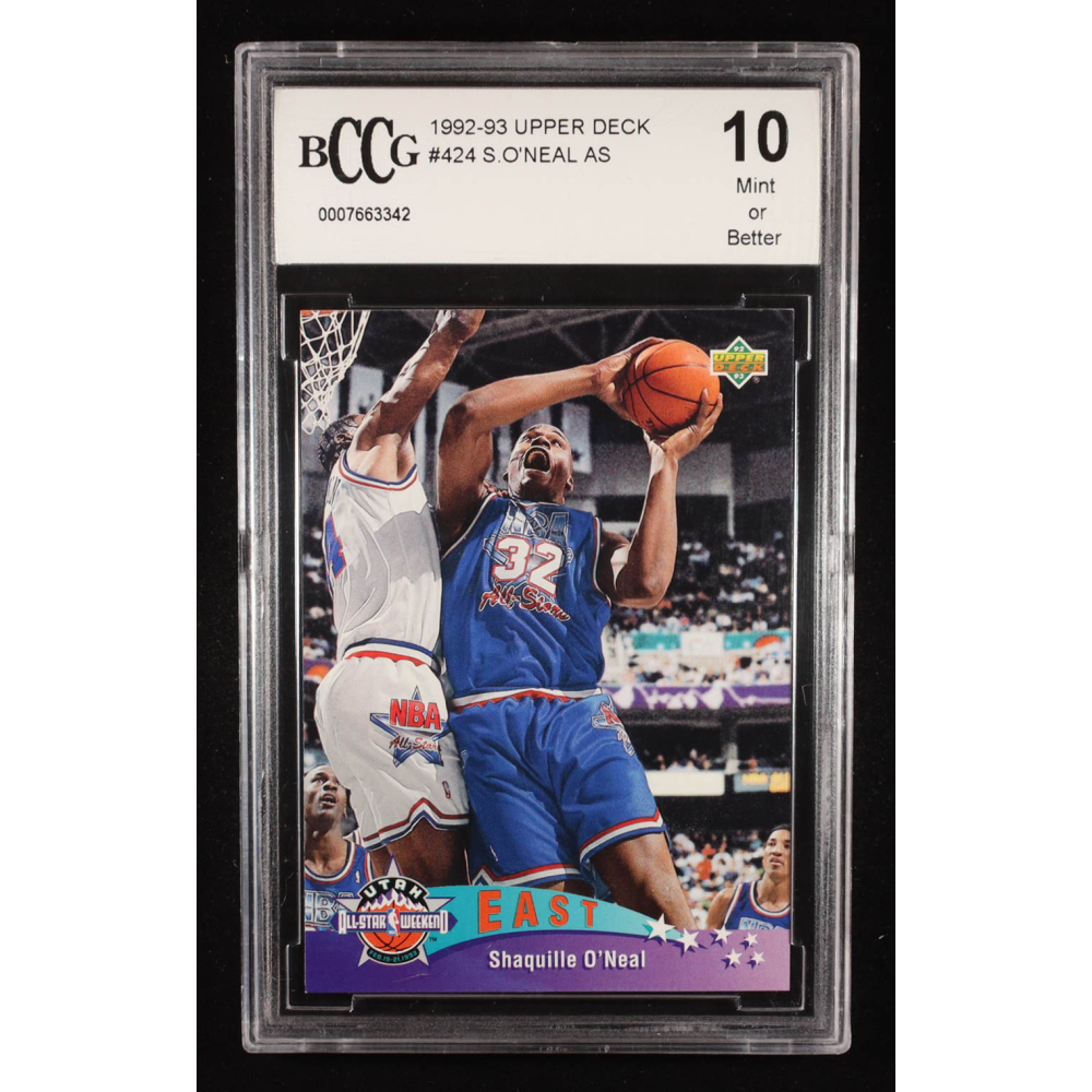 Shaquille O'Neal 1992-93 Upper Deck #424 AS RC (BCCG 10) at PristineAuction.com