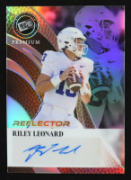 Riley Leonard 2024 Press Pass Premium Retro Autographs Reflector Prismatic Football #RARL1 RC #1/1 at PristineAuction.com