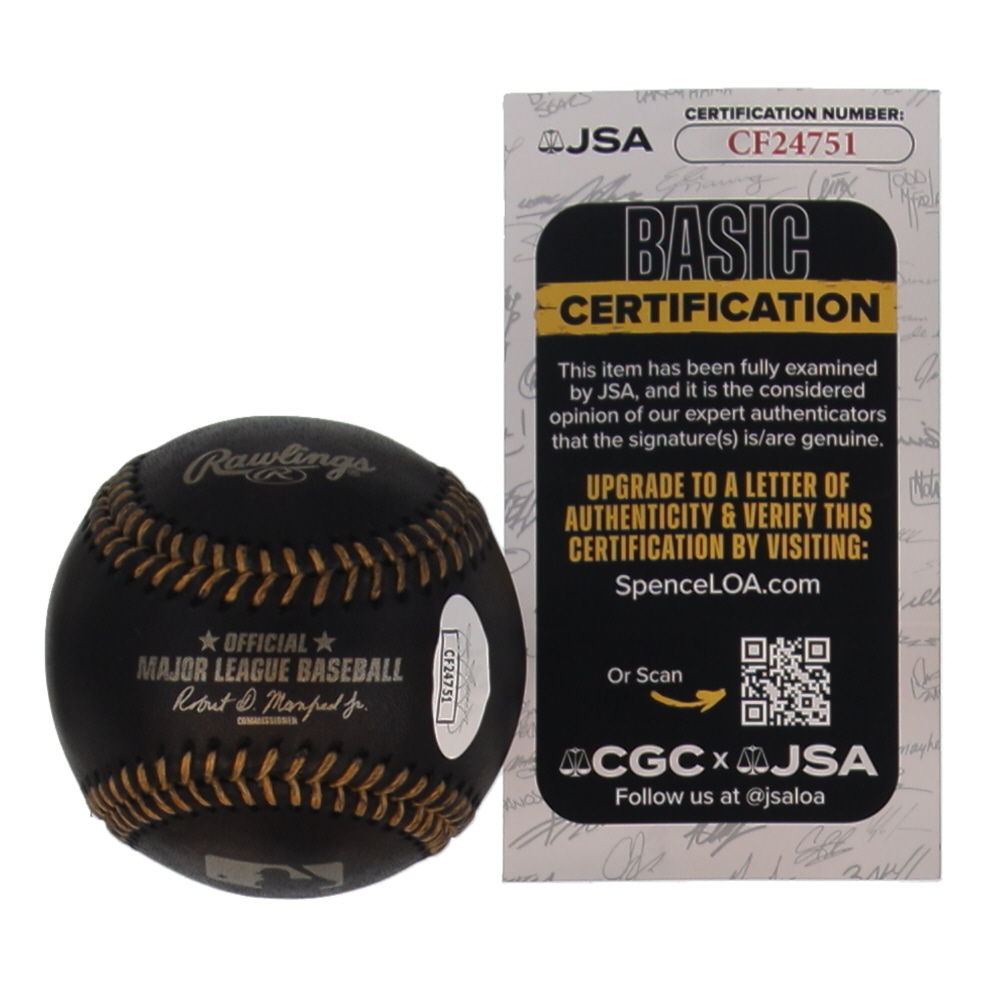 Austin Wells Signed OML Black Leather Baseball (JSA) at PristineAuction.com Austin Wells Signed OML Black Leather Baseball (JSA) at PristineAuction.com