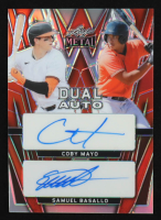 Coby Mayo / Samuel Basallo 2024 Leaf Metal Baseball Dual Autographs Prismatic Red #DA4 RC #12/20 at PristineAuction.com