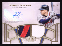 Freddie Freeman 2021 Topps Tier One Autograph Relics Dual Patch #T1ARFF #08/25 at PristineAuction.com