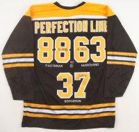 "The Perfection Line" Signed Bruins Jersey Signed By Patrice Bergeron, Brad Marchand & David Pastrnak (YSMS) at PristineAuction.com
