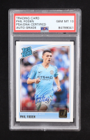Phil Foden Signed 2018-19 Donruss #179 RR RC (PSA | Autograph Graded 10) at PristineAuction.com