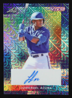 Luisangel Acuna 2023 Leaf Vivid Autographs Navy Blue Mojo #BALA1 RC #4/7 at PristineAuction.com