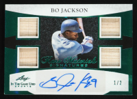 Bo Jackson 2024 Leaf In The Game Used Rare Materials Signatures Green Holo #RMSBJ1 #1/2 at PristineAuction.com